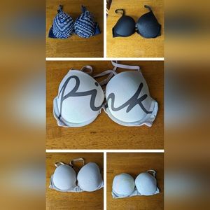 PINK WEAR EVERYWHERE PUSH-UP BRA lot of 5 size 32C